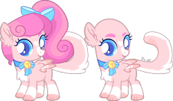 Size: 4353x2541 | Tagged: safe, artist:kurosawakuro, oc, oc only, hybrid, base used, female, filly, interspecies offspring, magical threesome spawn, offspring, parent:capper dapperpaws, parent:princess cadance, parent:rarity, simple background, solo, transparent background