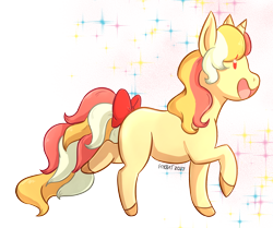 Size: 2256x1888 | Tagged: safe, artist:foxhatart, oc, oc only, oc:sunburst, pony, unicorn, bow, female, mare, simple background, solo, tail bow, transparent background
