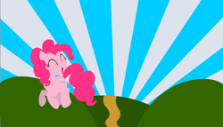 Size: 3840x2190 | Tagged: safe, artist:thunder-blur, pinkie pie, earth pony, pony, g4, high res, simple background, solo