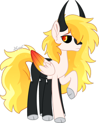 Size: 2536x3169 | Tagged: safe, artist:kurosawakuro, oc, oc only, hybrid, pony, base used, black sclera, colored wings, colored wingtips, high res, male, multicolored wings, simple background, solo, transparent background, wings