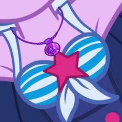 Size: 1920x1920 | Tagged: safe, screencap, sci-twi, twilight sparkle, equestria girls, equestria girls specials, g4, my little pony equestria girls: better together, my little pony equestria girls: forgotten friendship, armpits, beach, boobshot, breasts, clothes, cropped, female, geode of telekinesis, jewelry, magical geodes, necklace, pictures of chests, sleeveless, solo, swimsuit