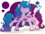 Size: 3948x3009 | Tagged: safe, artist:brushprism, izzy moonbow, pipp petals, pegasus, pony, unicorn, g5, base used, duo, duo female, eyes closed, female, high res, hug, mare, raised hoof, red eyes, red-eyed pipp, simple background, smiling, transparent background, unshorn fetlocks