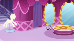 Size: 1280x720 | Tagged: safe, screencap, a-dressing memories, g4, my little pony: friendship is forever, background, carousel boutique, liminal space, mannequin, mirror, no pony, platform, scenic ponyville