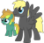 Size: 1033x1003 | Tagged: safe, artist:pegasski, oc, oc only, pegasus, pony, g4, base used, colt, duo, father and child, father and son, hat, like father like son, like parent like child, looking up, male, open mouth, pegasus oc, simple background, smiling, stallion, transparent background