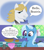 Size: 1280x1440 | Tagged: safe, edit, edited screencap, screencap, prince blueblood, trixie, all bottled up, g4, my little pony: friendship is magic, the ticket master, aroused, beatrix, beatrix lulamoon, excited, female, flowing hair, male, ship:bluetrix, shipping, shipping domino, smiling, speech bubble, stallion, straight