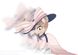 Size: 1280x915 | Tagged: safe, artist:tired-horse-studios, oc, oc only, oc:barbie, earth pony, pony, female, hat, mare, simple background, solo, transparent background