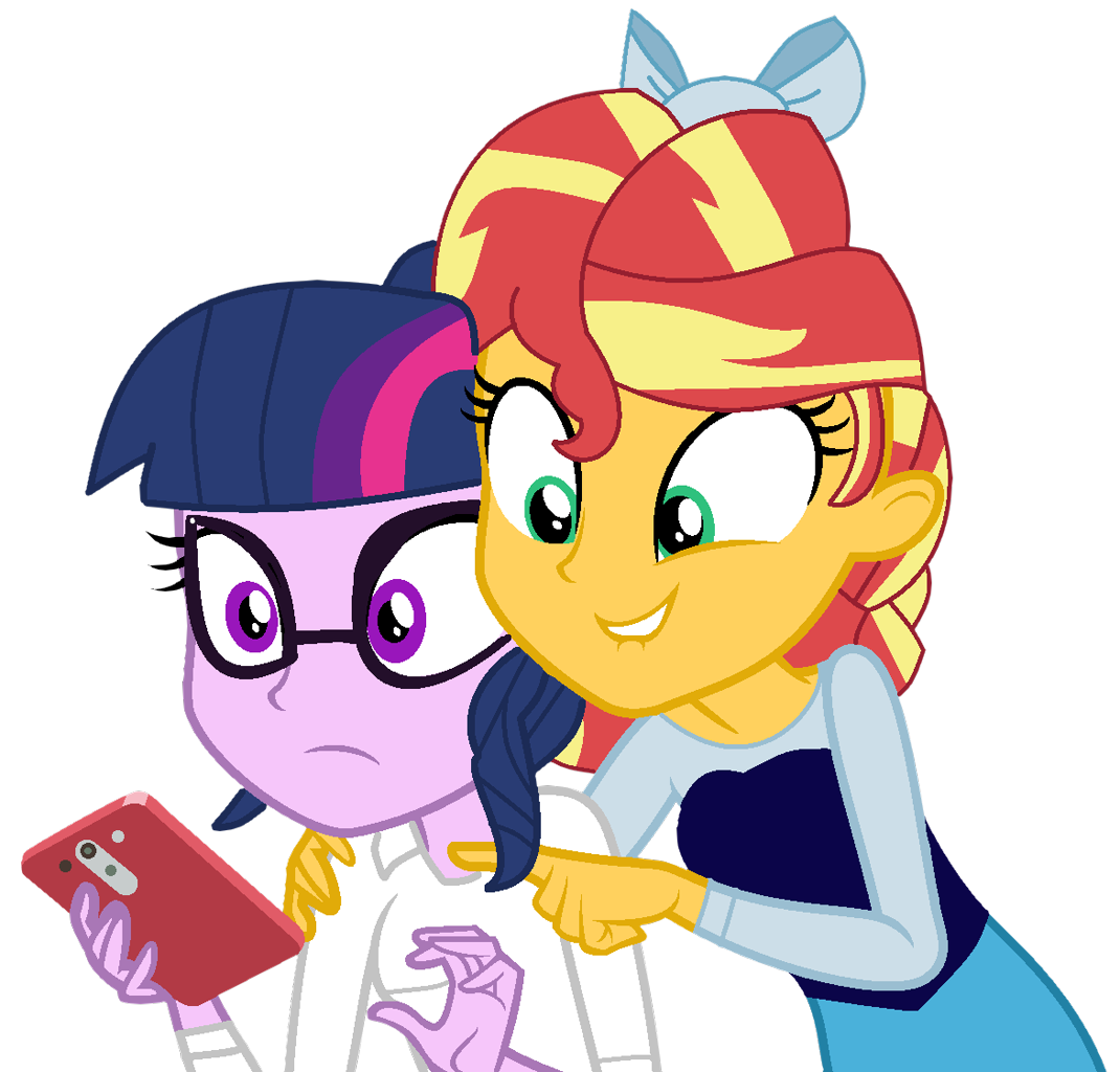 Safe Artist Jadeharmony Sci Twi Sunset Shimmer Twilight