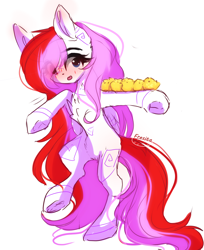 Size: 3500x4298 | Tagged: safe, artist:krissstudios, oc, oc only, oc:mizhore, pegasus, pony, bipedal, chick, eye clipping through hair, female, mare, simple background, solo, white background