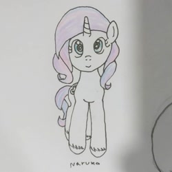 Size: 1080x1080 | Tagged: safe, artist:wrath-marionphauna, potion nova, pony, unicorn, g4.5, my little pony: pony life, female, looking at you, sketch, smiling, smiling at you, solo, traditional art