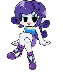 Size: 640x740 | Tagged: safe, alternate version, artist:batipin, rarity, equestria girls, g4, bedroom eyes, blushing, breasts, cleavage, clothes, crossed legs, female, friday night funkin', high heels, legs, lidded eyes, miniskirt, open mouth, rarity peplum dress, shoes, simple background, skirt, solo, transparent background
