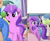 Size: 555x450 | Tagged: safe, screencap, mellow dee, minuette, oasis waterfall, red gala, riverwalk, earth pony, pony, unicorn, g4, my little pony: the movie, apple family member, background pony, collage, cropped, female, male, mare, not amethyst star, race swap, stallion, we got this together