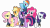 Size: 5360x3008 | Tagged: safe, artist:andoanimalia, artist:dashiesparkle, artist:patec, artist:php170, artist:snapshopvisuals, applejack, fluttershy, pinkie pie, rainbow dash, rarity, twilight sparkle, earth pony, pegasus, pony, unicorn, fallout equestria, g4, applejack's hat, bipedal, clothes, cowboy hat, fallout, female, flying, group, hat, jumpsuit, looking at you, mane six, open mouth, simple background, teeth, transparent background, unicorn twilight, vault suit, vector