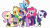 Size: 5360x3008 | Tagged: safe, artist:alandssparkle, artist:andoanimalia, artist:patec, artist:php170, artist:snapshopvisuals, applejack, fluttershy, pinkie pie, rainbow dash, rarity, spike, twilight sparkle, alicorn, dragon, earth pony, pegasus, pony, unicorn, fallout equestria, g4, absurd resolution, applejack's hat, bipedal, clothes, cowboy hat, crown, fallout, female, flying, hat, jewelry, jumpsuit, looking at you, male, mane seven, mane six, open mouth, regalia, simple background, teeth, transparent background, twilight sparkle (alicorn), vault suit, vector, waving at you