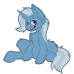 Size: 1280x1280 | Tagged: safe, artist:oneboxxiboye, trixie, pony, unicorn, g4, blushing, cheek fluff, chest fluff, female, knee fluff, looking at you, mare, simple background, transparent background