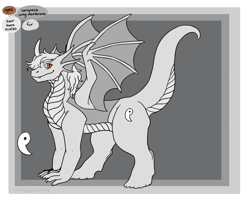 Size: 2200x1776 | Tagged: safe, artist:dragocorn, changeling, dragon, hybrid, dragoling, herm, intersex, male herm, reference sheet, side view, solo, teraunce