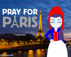 Size: 2738x2190 | Tagged: safe, artist:robukun, rarity, equestria girls, g4, comments locked down, crying, france, high res, irl, mouthpiece, paris, photo, real life background, sans-culottes, stand with paris, thoughts and prayers