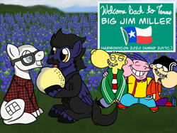 Size: 2732x2048 | Tagged: safe, artist:captshowtime, oc, oc:detective justice, earth pony, pegasus, pony, harmonycon, cartoon, cartoon network, clothes, commission, crossover, ed edd n eddy, glasses, high res, jawbreaker, jim miller, necktie, shirt, suite, texas