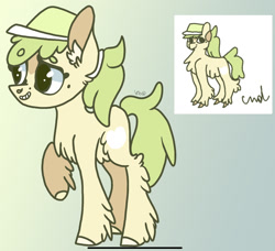 Size: 1825x1668 | Tagged: safe, artist:caramelbolt24, oc, oc only, earth pony, pony, abstract background, chest fluff, duo, ear fluff, earth pony oc, grin, hoof fluff, raised hoof, signature, smiling