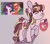 Size: 1898x1668 | Tagged: safe, artist:caramelbolt24, big macintosh, sugar belle, oc, oc:sugarcoat apple belle, earth pony, pony, unicorn, g4, my little pony: friendship is magic, the big mac question, abstract background, bust, ear fluff, earth pony oc, female, freckles, horn, horse collar, male, mare, offspring, parent:big macintosh, parent:sugar belle, parents:sugarmac, screencap reference, ship:sugarmac, shipping, signature, stallion, straight, unshorn fetlocks