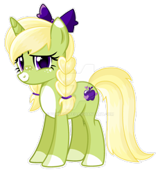 Size: 1280x1388 | Tagged: safe, artist:pokeponyeq, oc, oc only, pony, unicorn, bow, female, hair bow, mare, simple background, solo, transparent background
