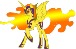 Size: 1600x1024 | Tagged: dead source, safe, artist:doctorxfizzle, nightmare moon, spitfire, alicorn, pony, g4, race swap, recolor, shadowbolts, simple background, solo, transparent background