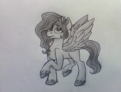 Size: 581x439 | Tagged: artist needed, safe, pipp petals, pegasus, pony, g5, my little pony: a new generation, female, looking at you, solo, traditional art