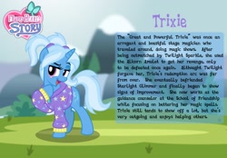 Size: 3014x2102 | Tagged: safe, artist:aleximusprime, trixie, pony, unicorn, flurry heart's story, g4, alternate hairstyle, babysitter trixie, clothes, female, glasses, high res, hoodie, open mouth, solo