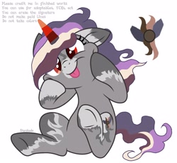 Size: 3669x3377 | Tagged: safe, artist:ashesfliver, artist:starshade, oc, oc:solipse, pony, unicorn, base used, cutie mark, high res, horn, offspring, parent:king sombra, parent:princess celestia, parents:celestibra, simple background, squishy cheeks, tongue out, white background