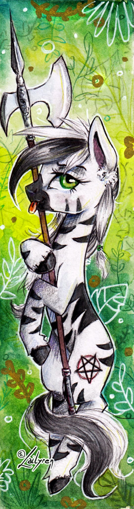 Safe Artist Lailyren Oc Oc Only Oc Cahan Pony Zebra