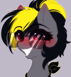 Size: 3040x3291 | Tagged: safe, artist:krissstudios, oc, oc only, pony, bust, female, high res, mare, portrait, solo, sunglasses