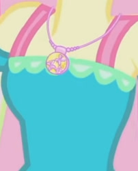 Size: 1920x2382 | Tagged: safe, screencap, fluttershy, human, equestria girls, equestria girls series, g4, so much more to me, boobshot, breasts, cropped, female, geode of fauna, magical geodes, pictures of chests, solo