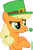 Size: 400x612 | Tagged: safe, artist:roger334, applejack, earth pony, pony, g4, hat, holiday, saint patrick's day, shamrock, simple background, solo, transparent background