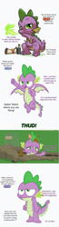 Size: 836x3196 | Tagged: safe, artist:cheezedoodle96, artist:dipi11, artist:gsphere, edit, editor:fluttershyisnot adoormat, spike, dragon, g4, annoyed, fire, fire breath, flying, grass, ground, meme, simple background, white background, winged spike, wings