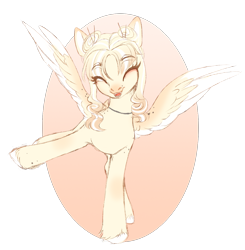 Size: 1293x1320 | Tagged: safe, artist:nika-rain, oc, oc only, pegasus, pony, cute, eyes closed, simple background, sketch, smiling, solo