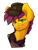 Size: 1500x2000 | Tagged: safe, artist:lazymishel, oc, oc only, oc:yellow jack, bust, clothes, enclave, enclave uniform, portrait, simple background, smiling, smirk, smug, solo, transparent background, uniform