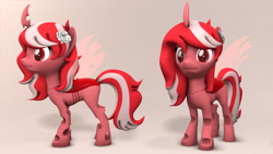Size: 1920x1080 | Tagged: safe, artist:whiteskypony, oc, oc only, changeling, 3d, female, red changeling, solo