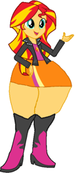 Size: 3072x7029 | Tagged: safe, sunset shimmer, equestria girls, g4, my little pony equestria girls: rainbow rocks, 1000 hours in ms paint, bottom heavy, disproportional anatomy, thick, thighs, thunder thighs
