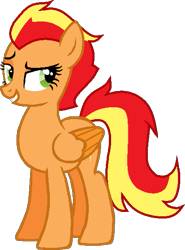 Size: 423x571 | Tagged: safe, artist:beanbases, artist:pegasski, oc, oc only, oc:firefoot, pegasus, pony, g4, base used, eyelashes, female, grin, mare, mare oc, pegasus oc, pony oc, simple background, smiling, solo, transparent background, two toned wings, wings