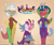 Size: 1024x854 | Tagged: safe, artist:ultimatum323, cosmos, discord, princess eris, draconequus, raycord legends, g4, eris, female, pixel art, rule 63, trio, trio female