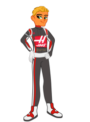Size: 1852x2510 | Tagged: safe, artist:gmaplay, equestria girls, g4, equestria girls-ified, formula 1, mick schumacher, simple background, solo, transparent background