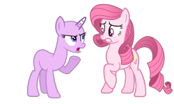 Size: 1819x1094 | Tagged: safe, artist:muhammad yunus, oc, oc only, oc:annisa trihapsari, earth pony, pony, g4, base, base used, earth pony oc, eyelashes, female, mare, not rarity, open mouth, pink body, pink hair, simple background, solo, transparent background, vector