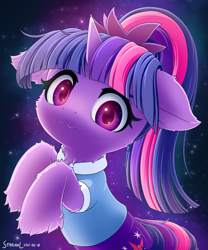Size: 2000x2400 | Tagged: safe, alternate version, artist:symbianl, sci-twi, twilight sparkle, pony, unicorn, equestria girls, g4, :3, clothes, cute, equestria girls outfit, equestria girls ponified, female, floppy ears, high res, looking at you, ponified, solo, twiabetes, unicorn sci-twi