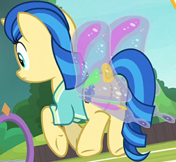 Size: 636x585 | Tagged: safe, screencap, mystic moonlight, pony, unicorn, 2 4 6 greaaat, g4, butt, cropped, female, flying, glimmer wings, mare, plot, wings