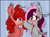 Size: 2150x1577 | Tagged: safe, artist:freefraq, oc, oc only, oc:cherry slime, oc:lilac san, bat pony, goo, goo pony, original species, bat pony oc, boop, cute, non-consensual booping, scrunchy face, weapons-grade cute