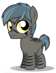 Size: 1417x1826 | Tagged: safe, artist:amgiwolf, oc, oc only, pony, zebra, colt, male, simple background, smiling, solo, transparent background, zebra oc