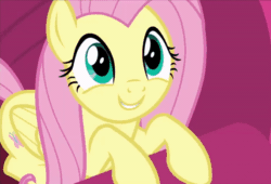 Size: 572x390 | Tagged: safe, screencap, fluttershy, pegasus, pony, g4, season 9, sweet and smoky, animated, cropped, cute, daaaaaaaaaaaw, excited, eye shimmer, female, fingers together, gif, hooves on cheeks, mare, shyabetes, so awesome, solo, sweet dreams fuel, weapons-grade cute