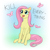 Size: 1000x1000 | Tagged: safe, artist:arareroll, fluttershy, butterfly, pegasus, pony, g4, blush sticker, blushing, cute, dissonant caption, female, mare, open mouth, out of character, pure unfiltered evil, shyabetes, sitting, smiling, solo, text