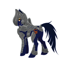 Size: 886x886 | Tagged: safe, artist:lone-wolfkay, pony, arbiter, armor, halo (series), male, ponified, solo