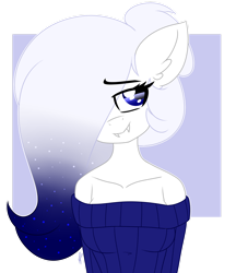Size: 1280x1480 | Tagged: safe, artist:ladylullabystar, oc, oc only, oc:twilight belle, anthro, clothes, female, solo, sweater