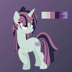 Size: 1700x1700 | Tagged: safe, artist:katelynleeann42, oc, oc only, pony, unicorn, female, mare, offspring, parent:marble pie, solo